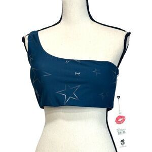 Wildfox Sloane Bra Seeing Start Print Blue, Sz. L